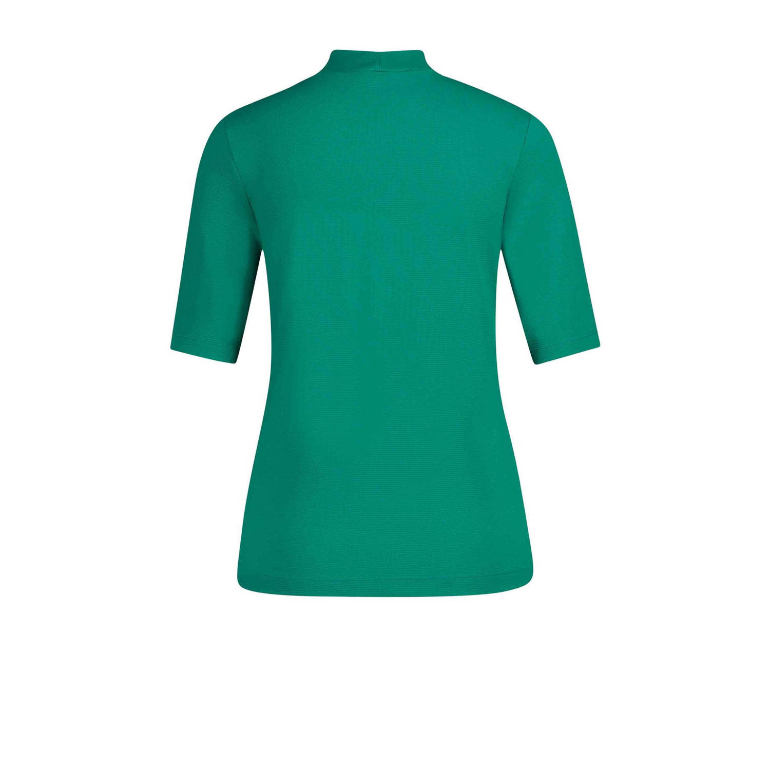 Expresso top met col groen fijn gebreid
