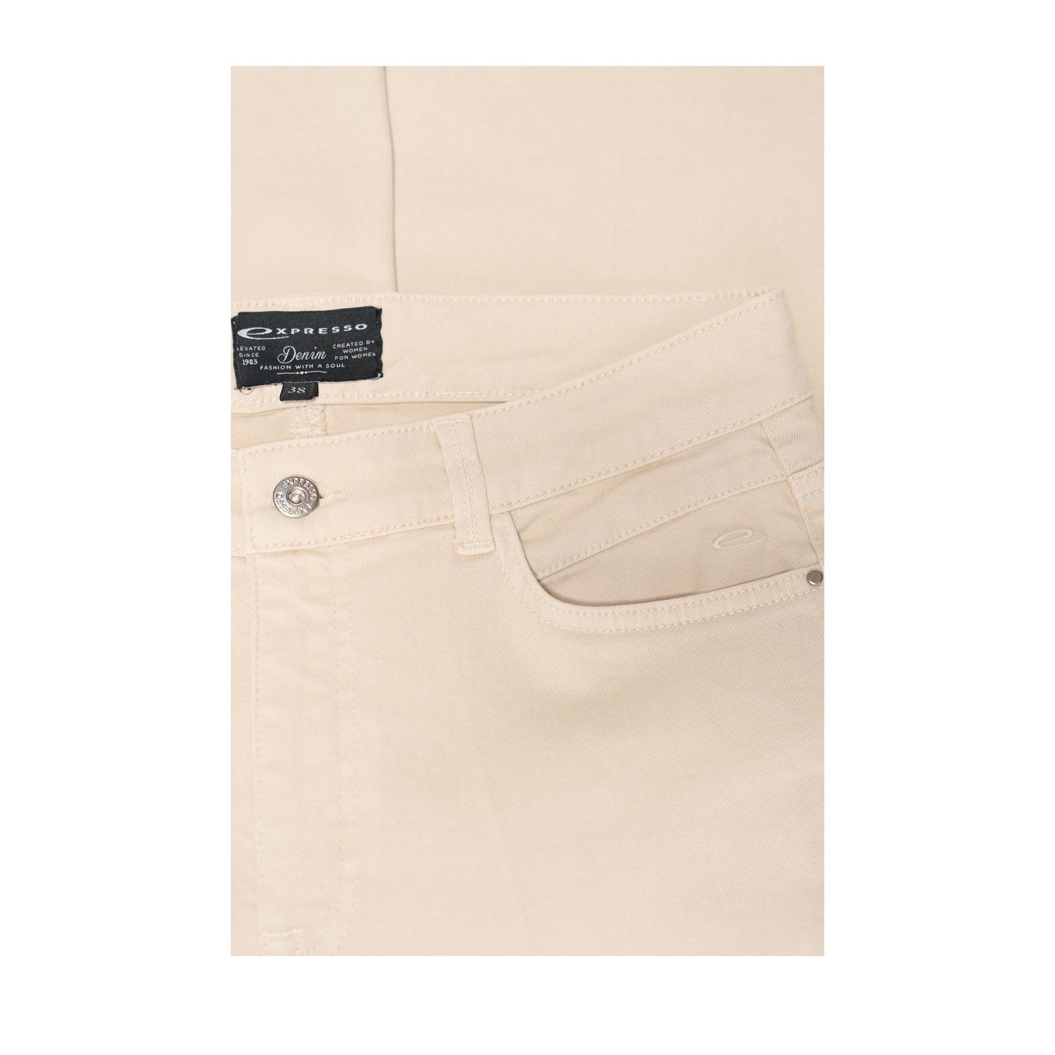 Expresso high waist flared jeans ecru