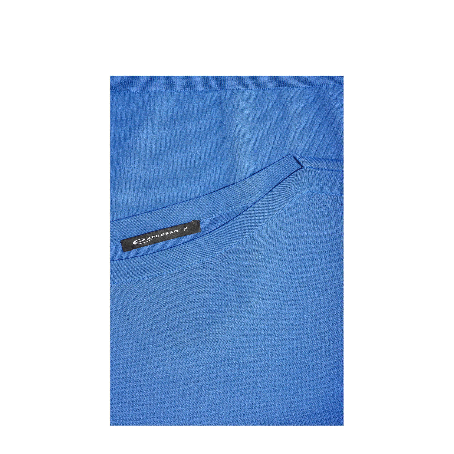 Expresso top blauw fijn gebreid