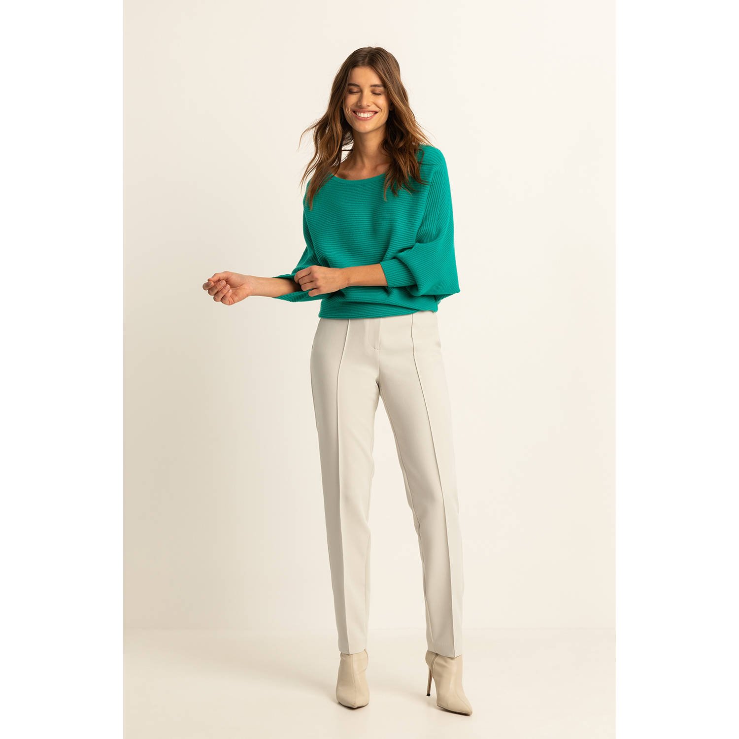 Expresso tapered high waist pantalon beige