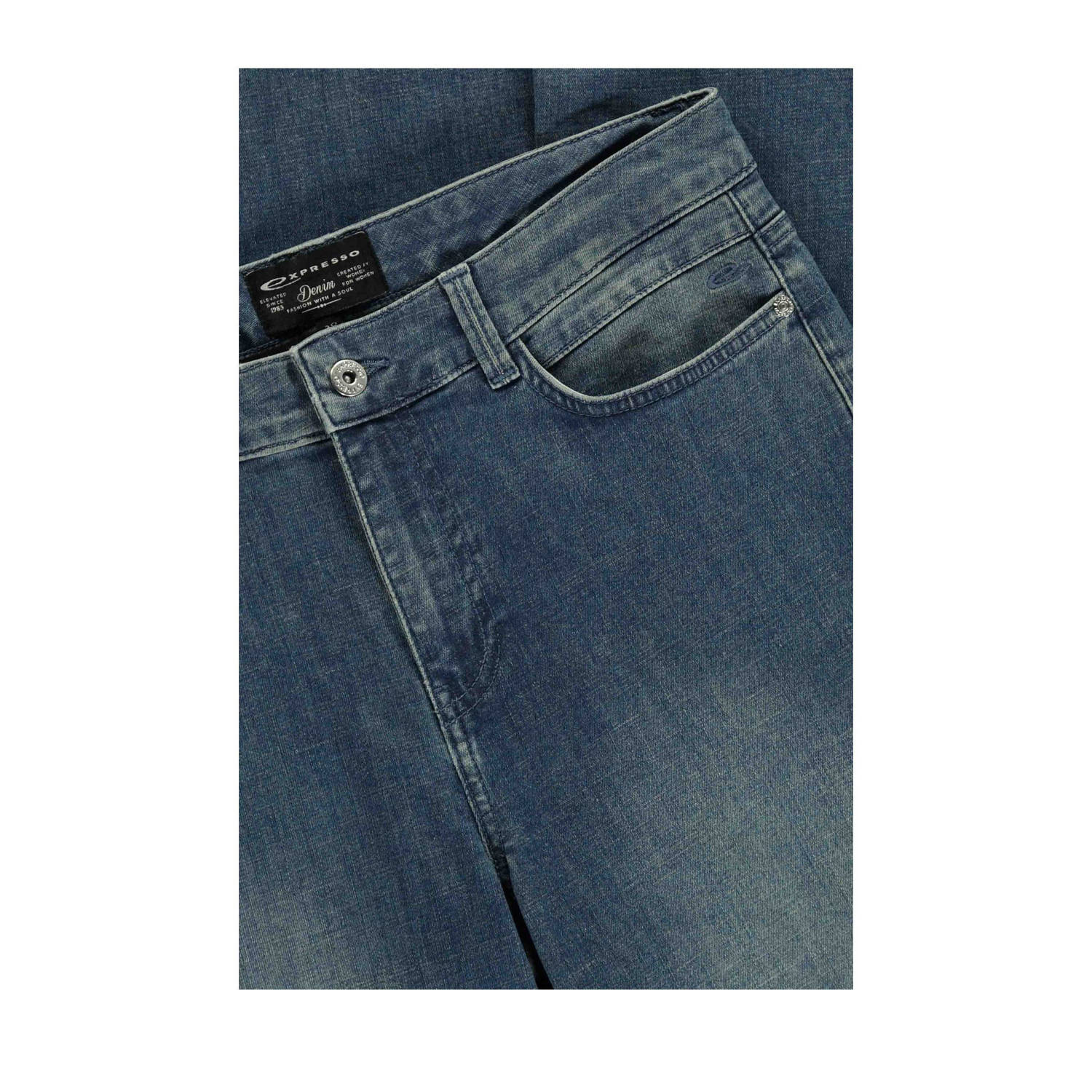 Expresso high waist wide leg jeans medium blue denim