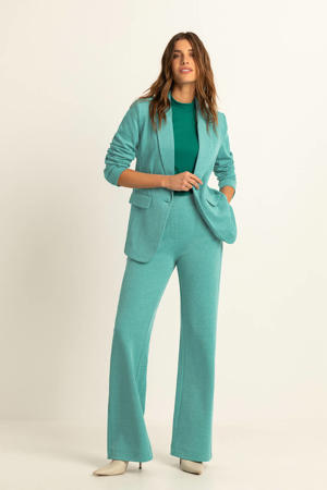 flared regular waist pantalon turquoise