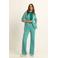 Expresso flared regular waist pantalon turquoise