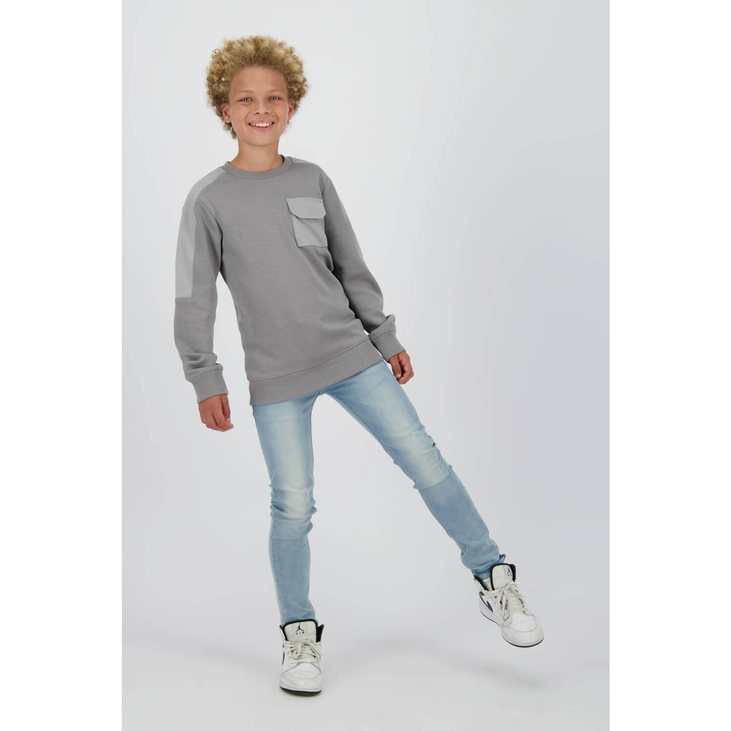 Raizzed regular waist skinny jeans light blue denim