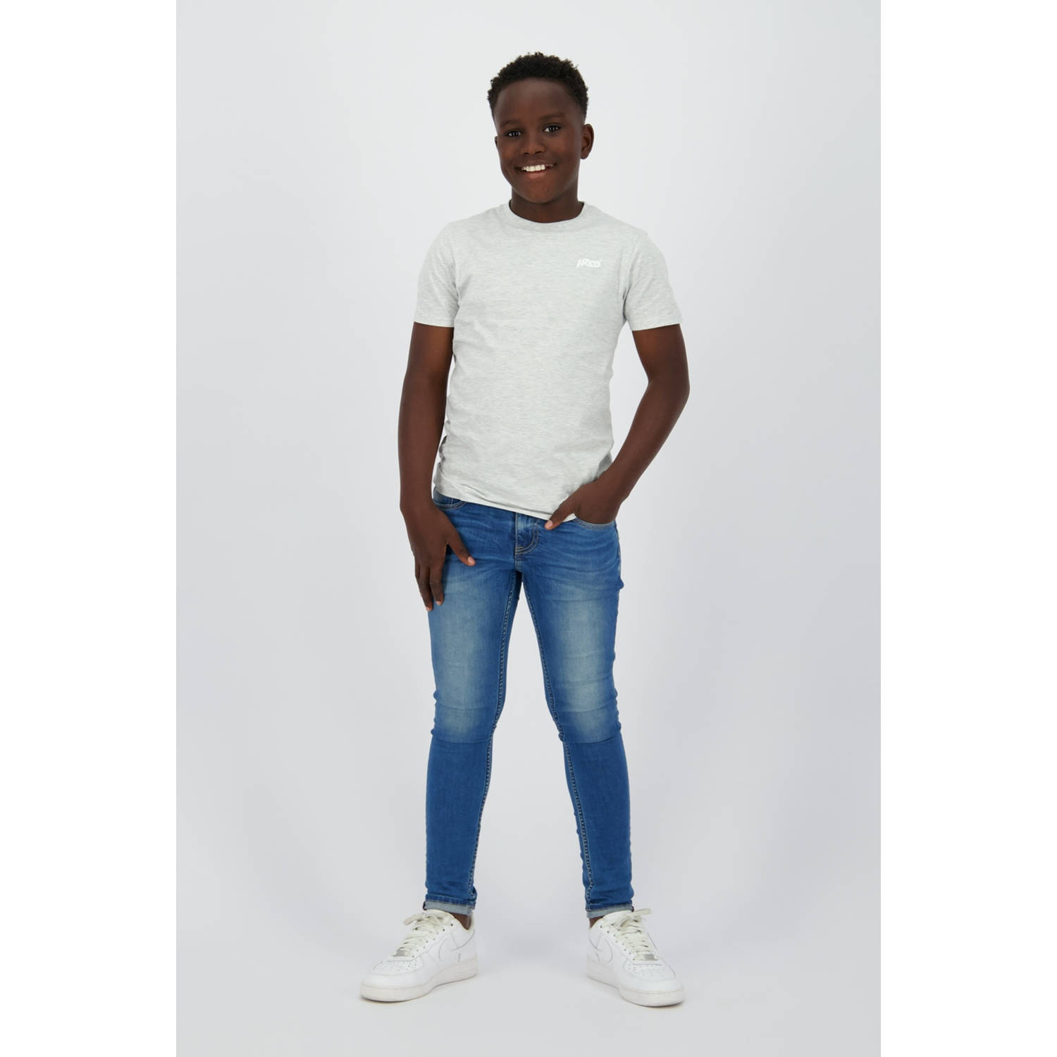 Raizzed T-shirt grijs melange