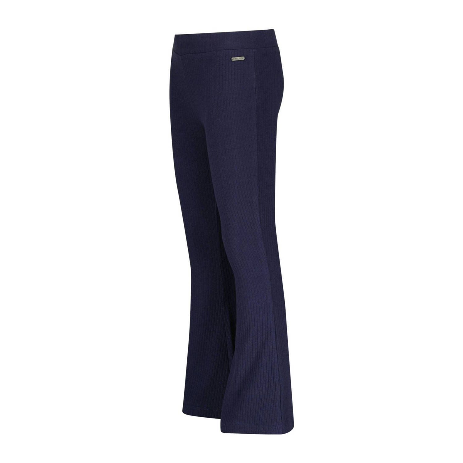 Raizzed flared legging donkerblauw