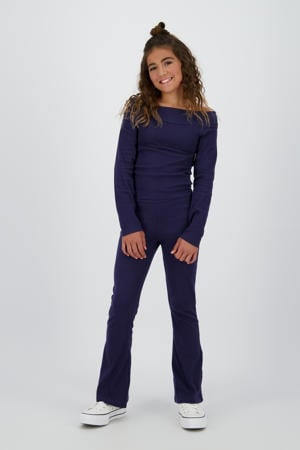 flared legging donkerblauw