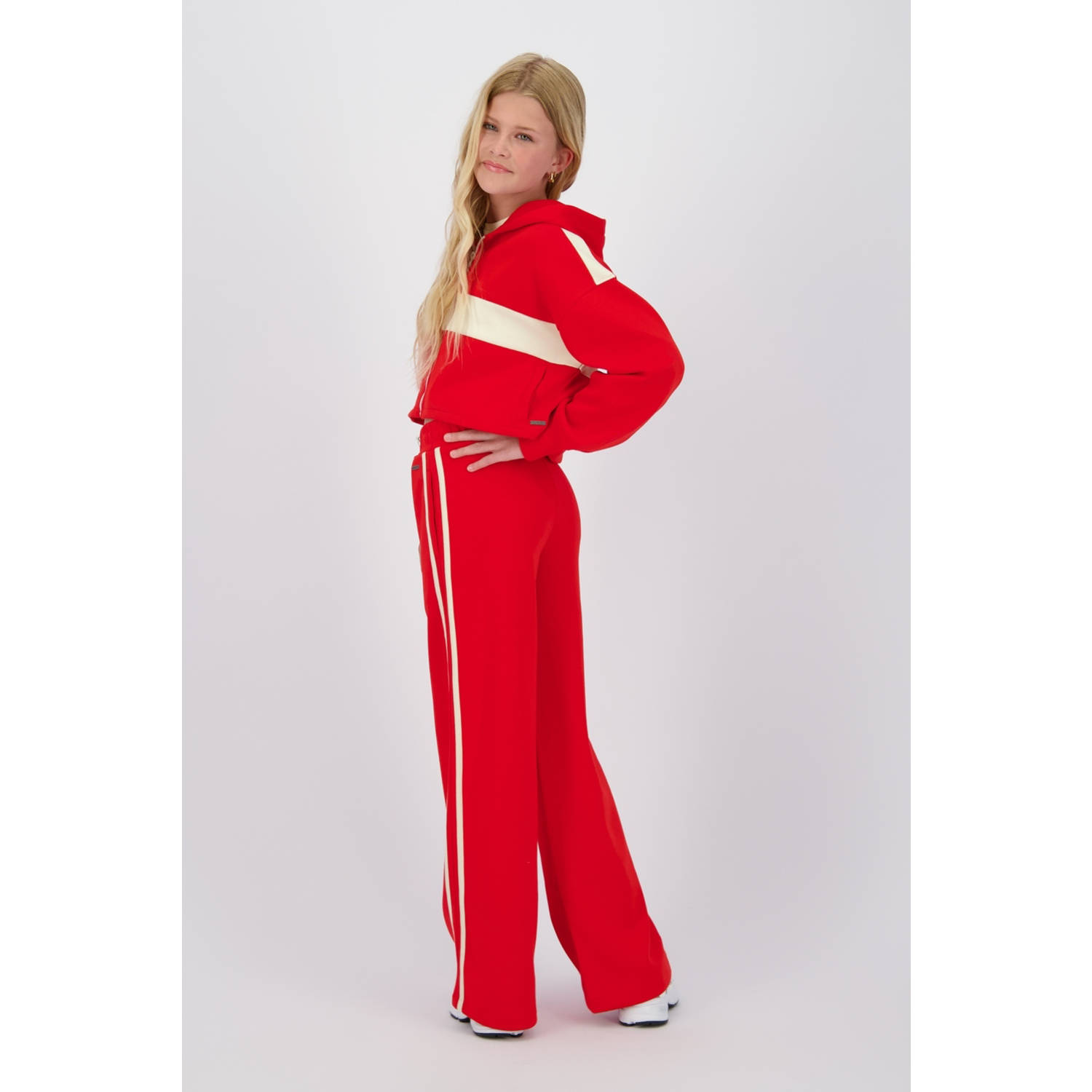 Raizzed wide leg casual broek rood
