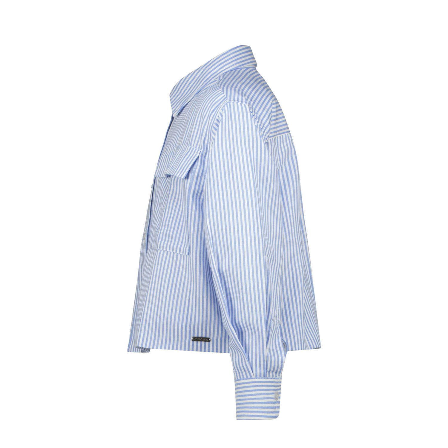 Raizzed blouse lichtblauw