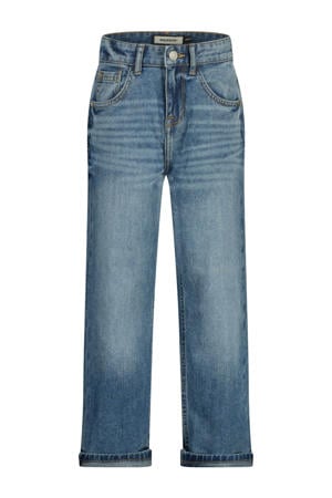 loose regular waist jeans medium blue denim