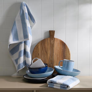 NOUS Living keukendoek lichtblauw (set van 2) (55x50 cm) 