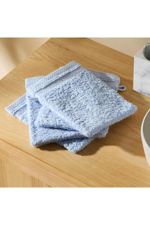 washand lichtblauw (set van 4) (15x20 cm)