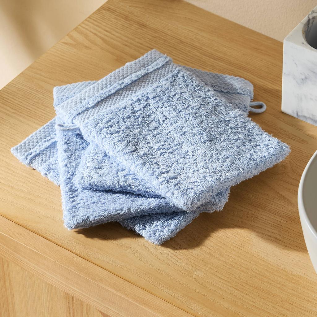 NOUS Living washand lichtblauw (set van 4) (15x20 cm)