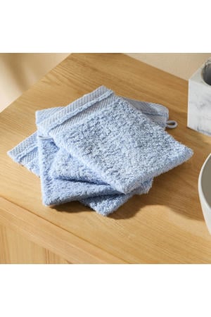 washand lichtblauw (set van 4) (15x20 cm)