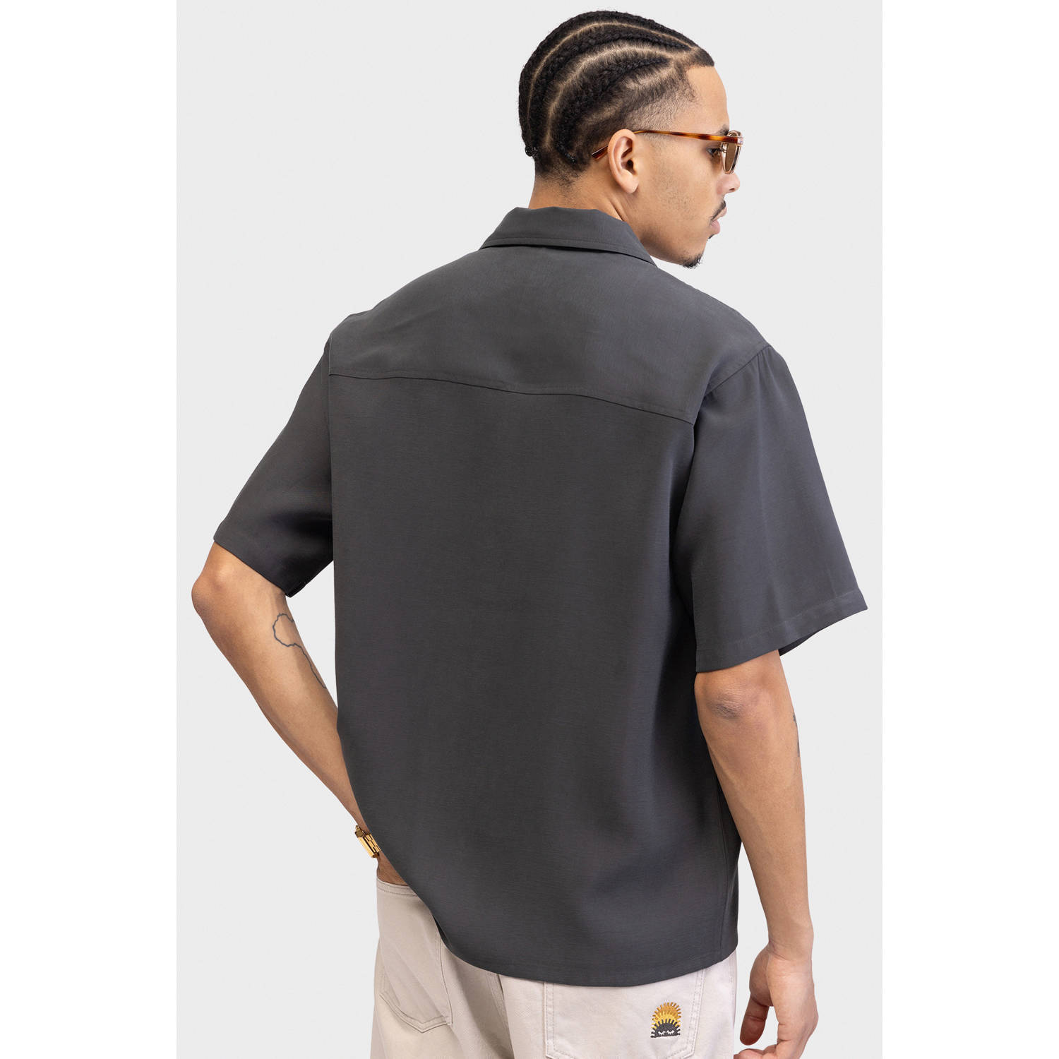 Redefined Rebel loose overhemd RRDerek antraciet