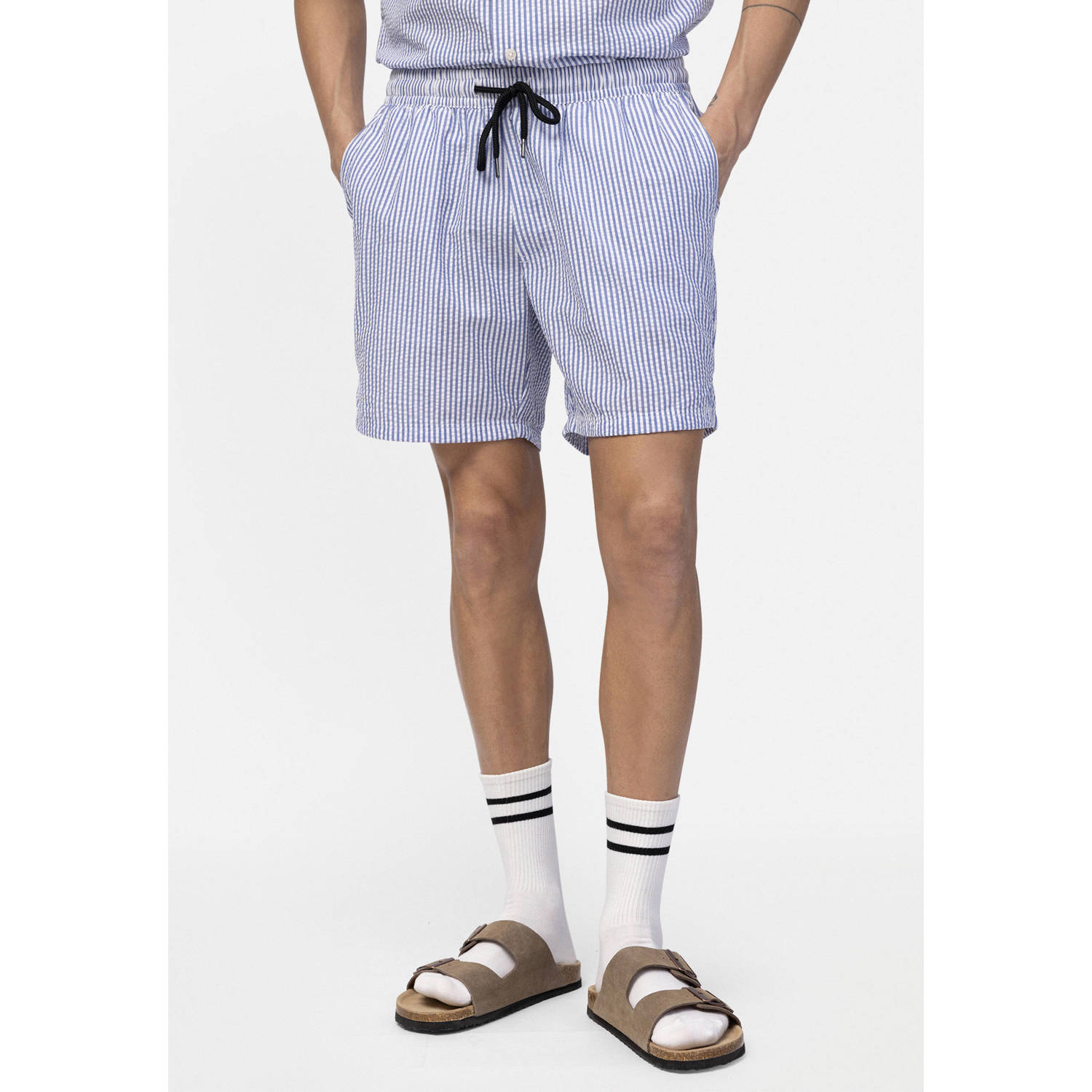 Redefined Rebel regular casual short blauw