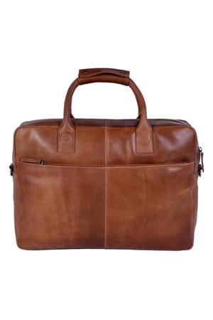 17 leren laptoptas November cognac