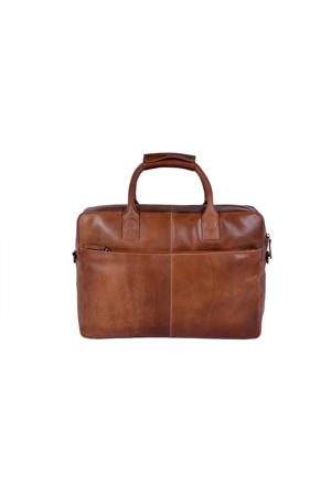  17 leren laptoptas November cognac