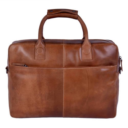 DSTRCT 17 leren laptoptas November cognac afbeelding