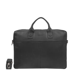 17 leren laptoptas Quebec zwart