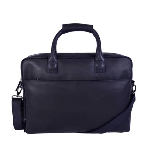 DSTRCT 17 leren laptoptas November zwart afbeelding