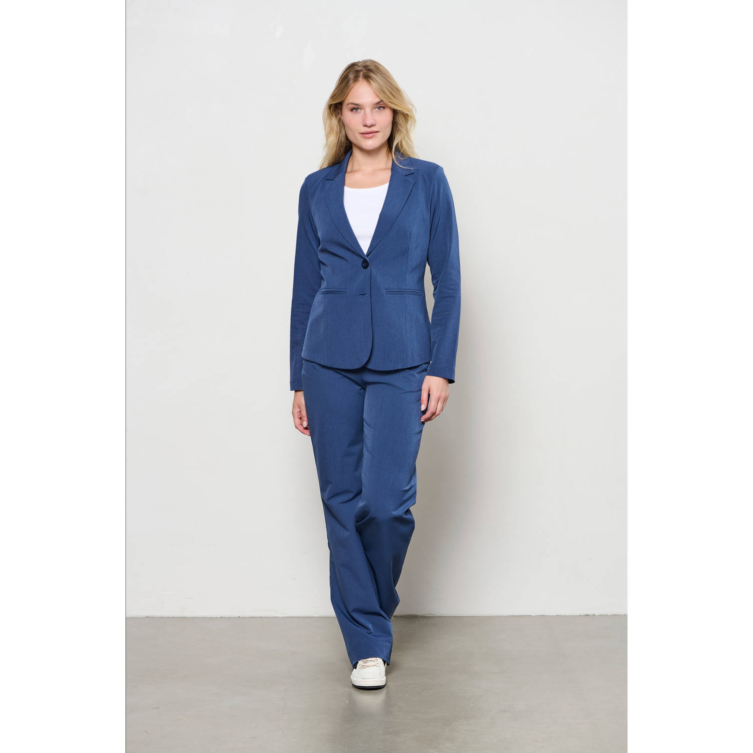 &Co Woman Blazer met ruitpatroon Blue Dames