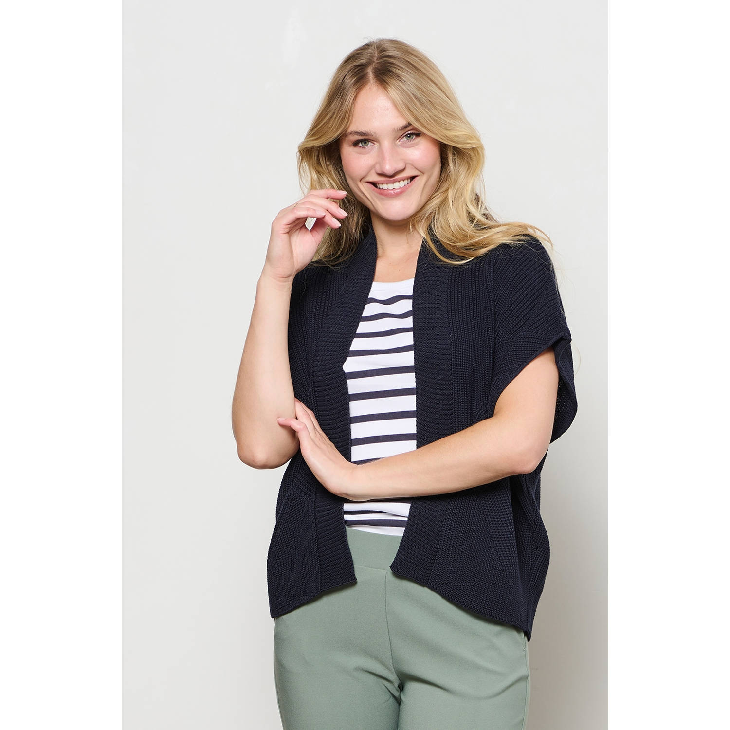 &Co Woman Zacht gebreide cardigan Blue Dames