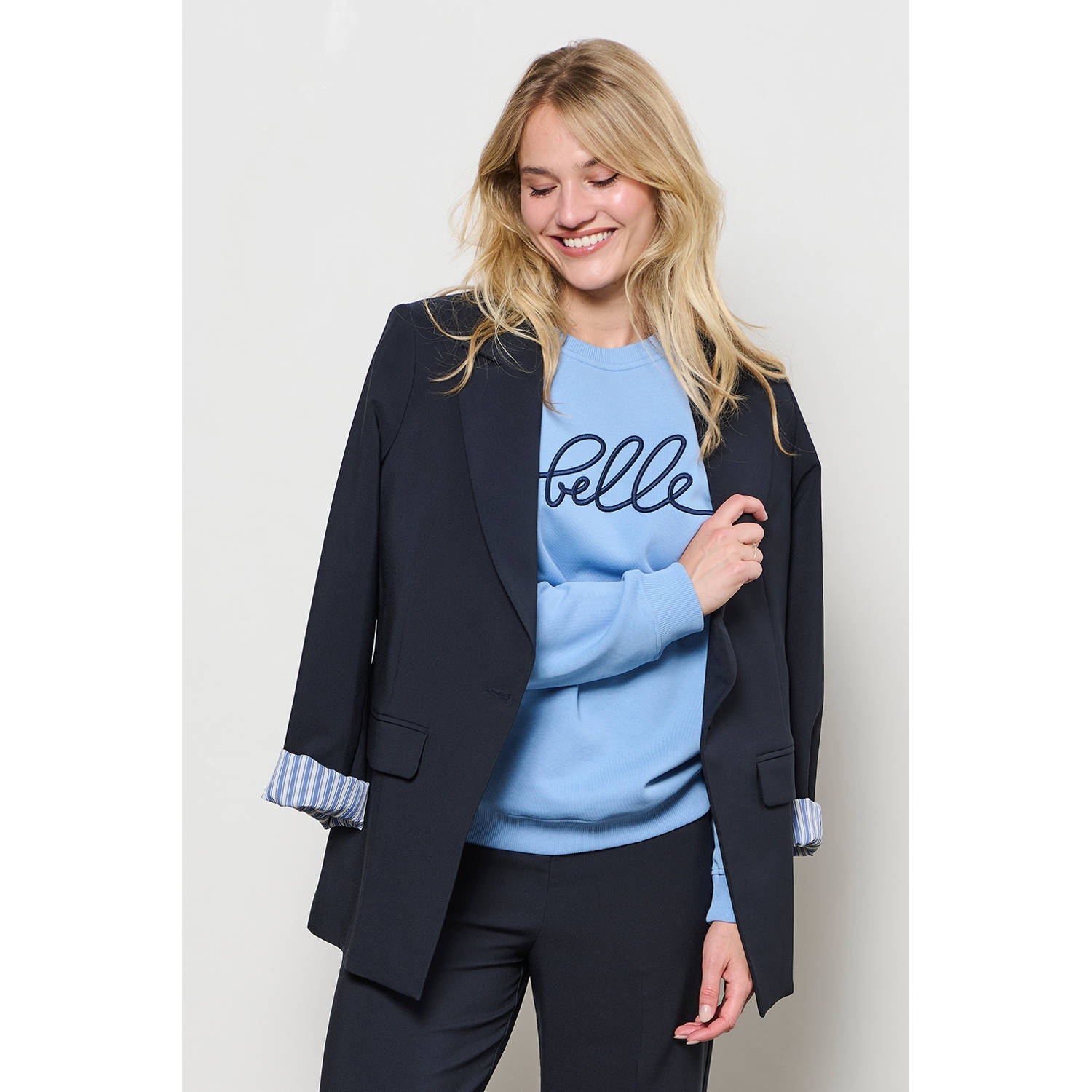 &Co Woman Zacht Sweatshirt met Capuchon Blue Dames