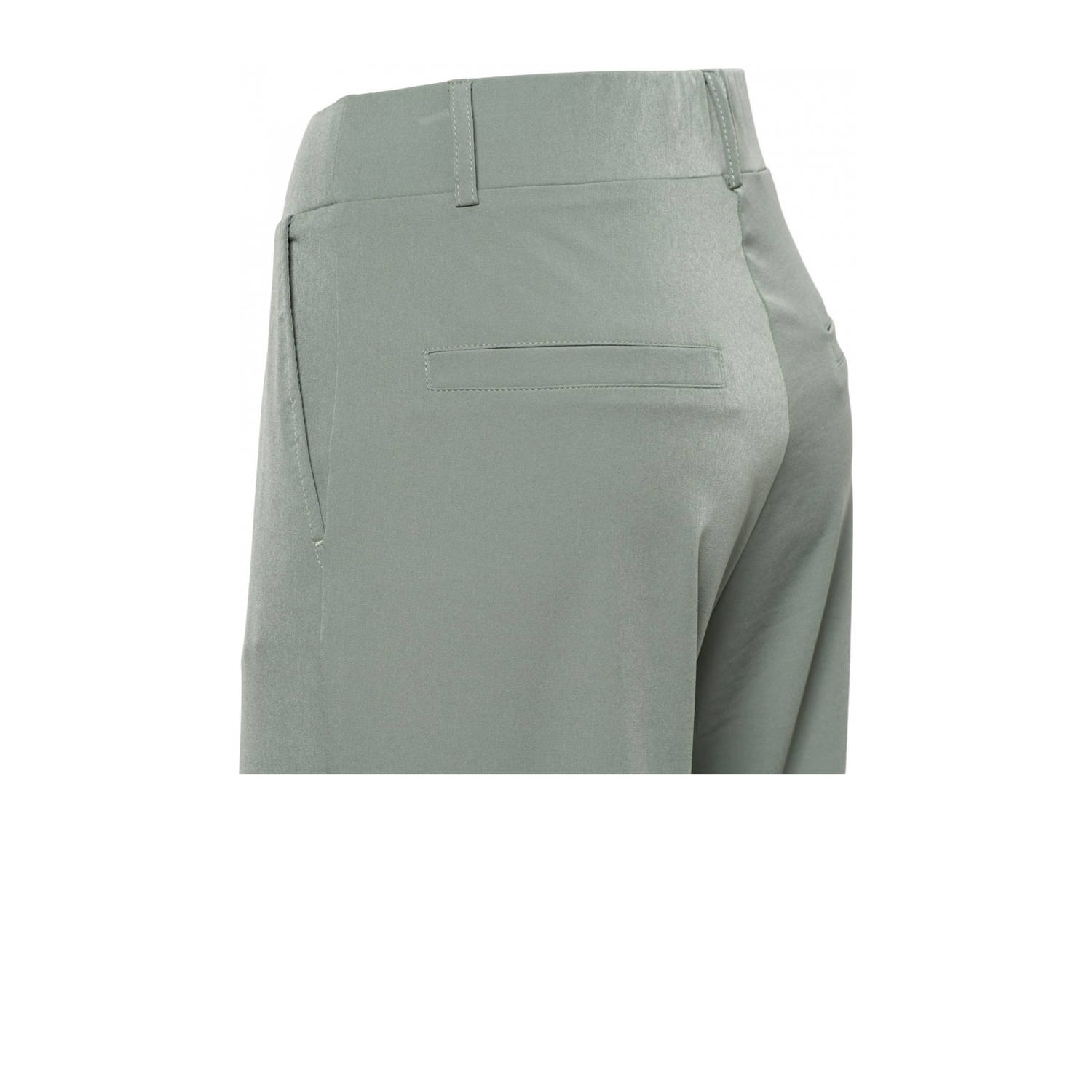 &Co Woman straight regular waist broek lichtkaki
