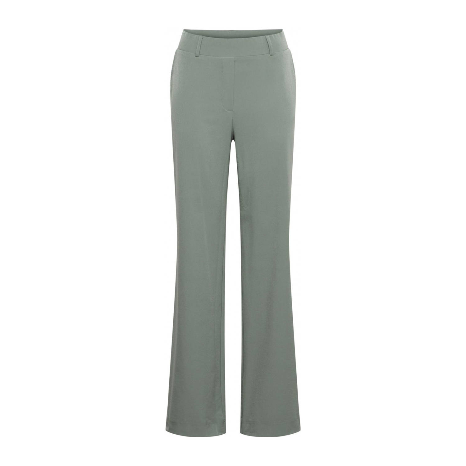 &Co Woman straight regular waist broek lichtkaki