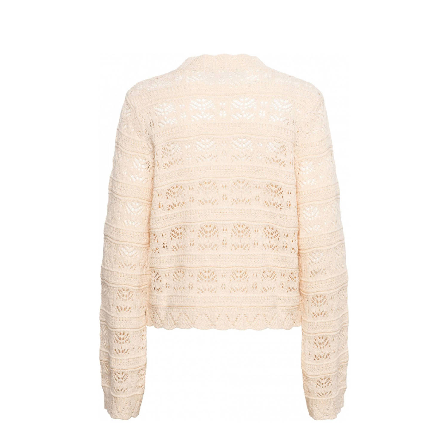 &Co Woman gebreid vest ecru gehaakt