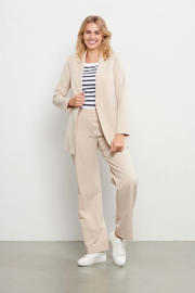 thumbnail: &Co Woman travelstof straight leg broek - crème