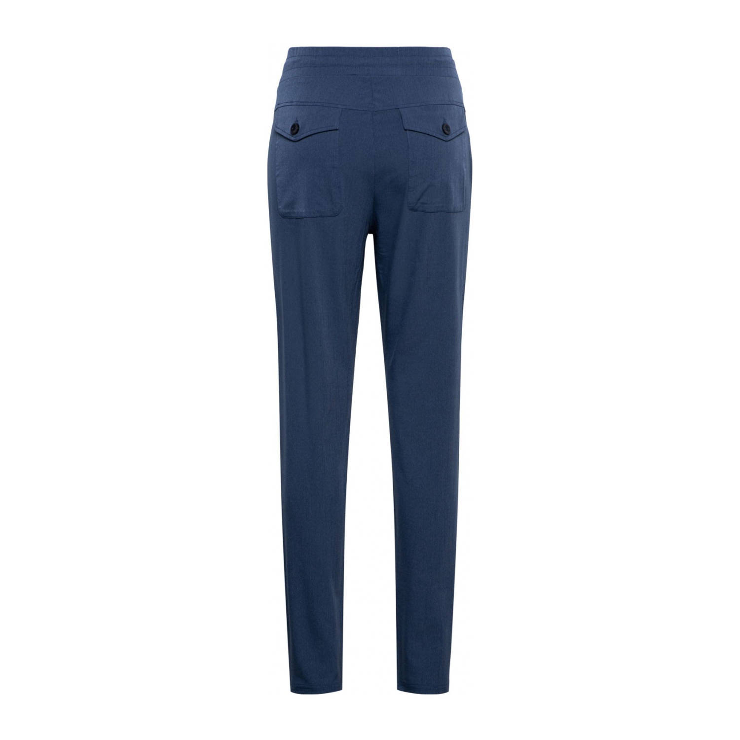 &Co Woman slim regular waist broek donkerblauw