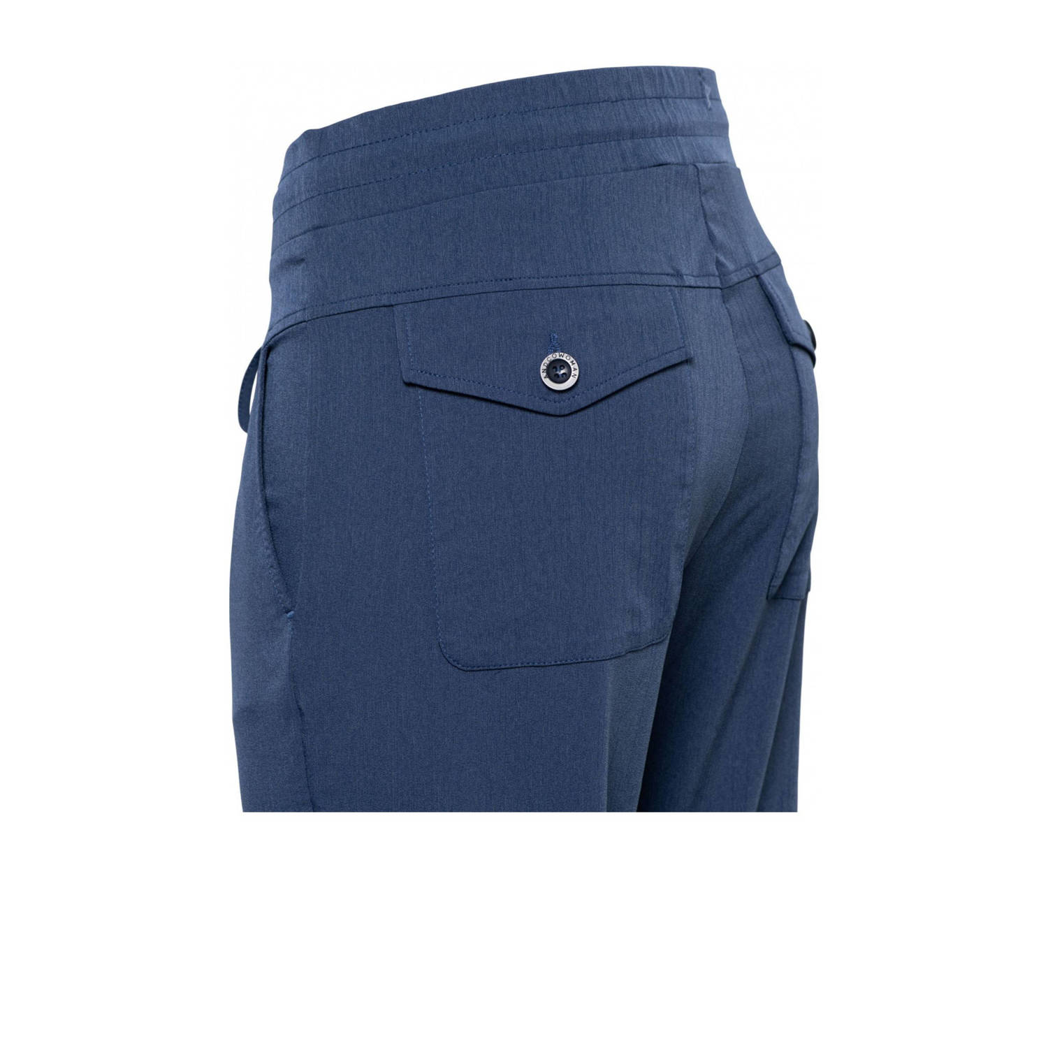 &Co Woman slim regular waist broek donkerblauw