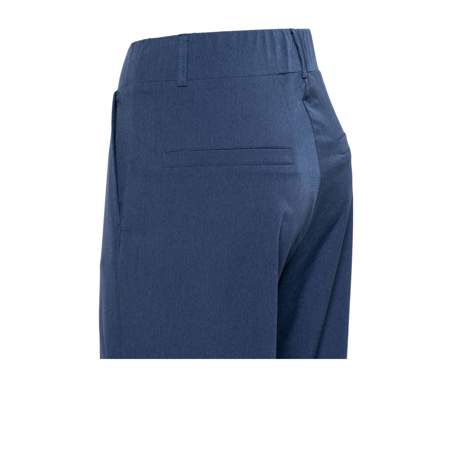 &Co Woman straight regular waist pantalon donkerblauw