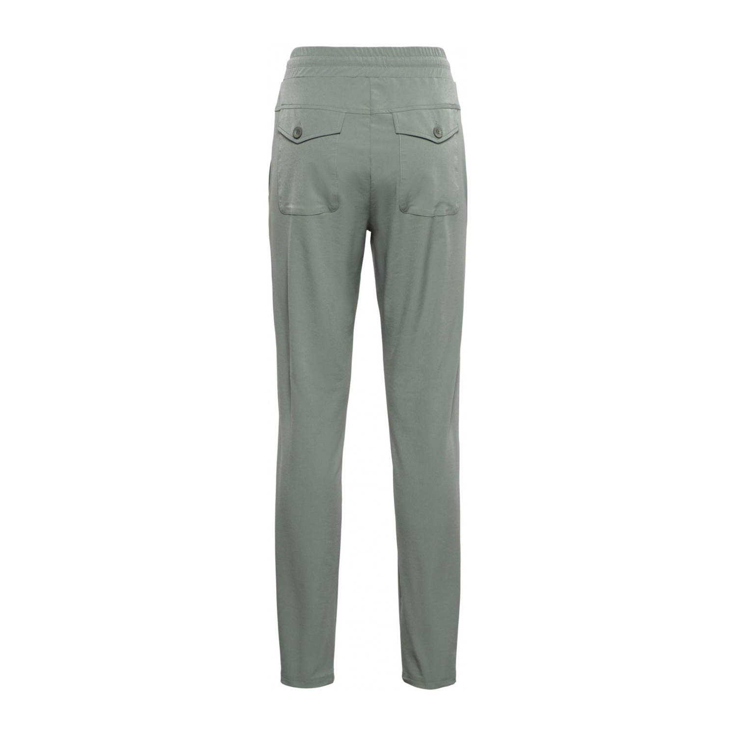 &Co Woman slim regular waist broek lichtkaki