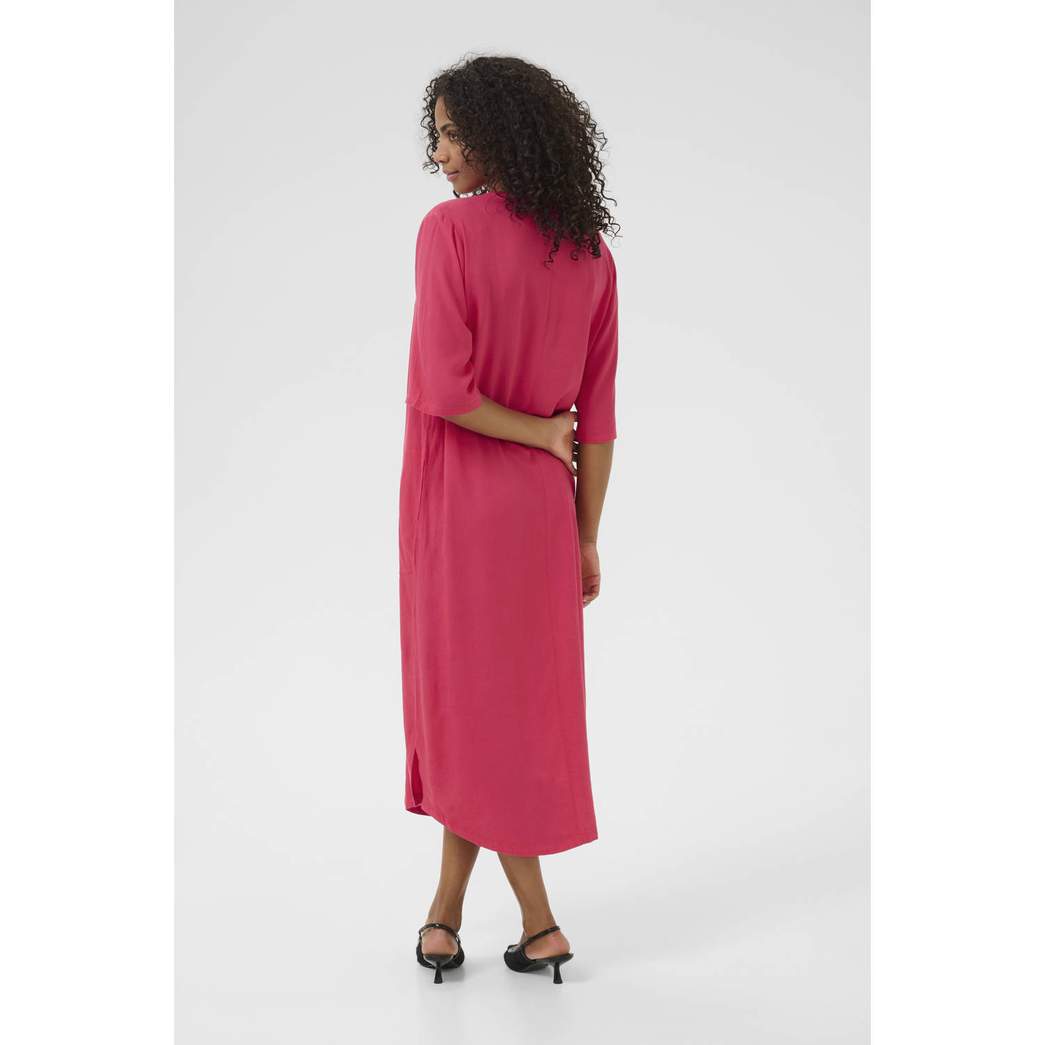 Kaffe zomerjurk roze