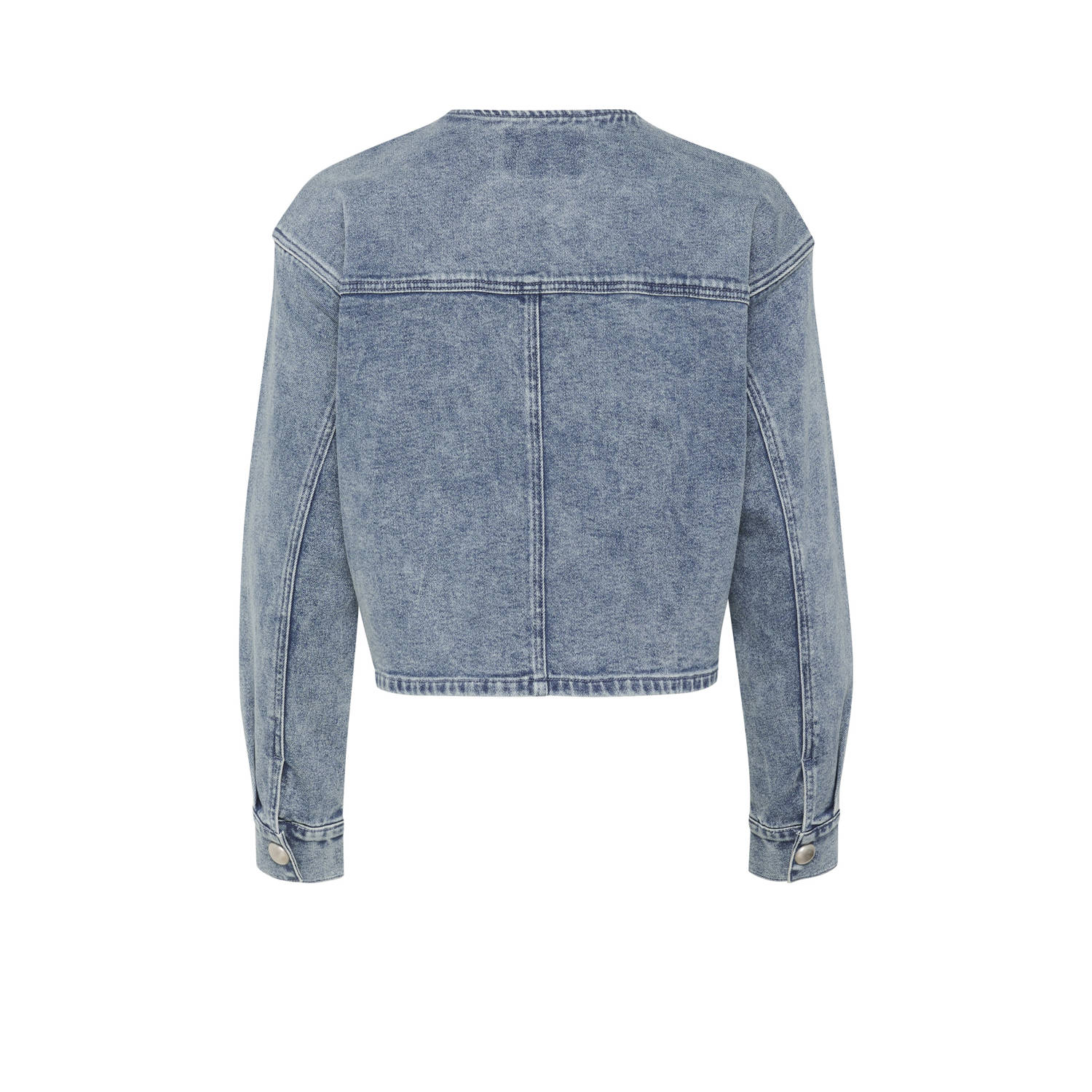 Kaffe spijkerjas met parels medium blue denim