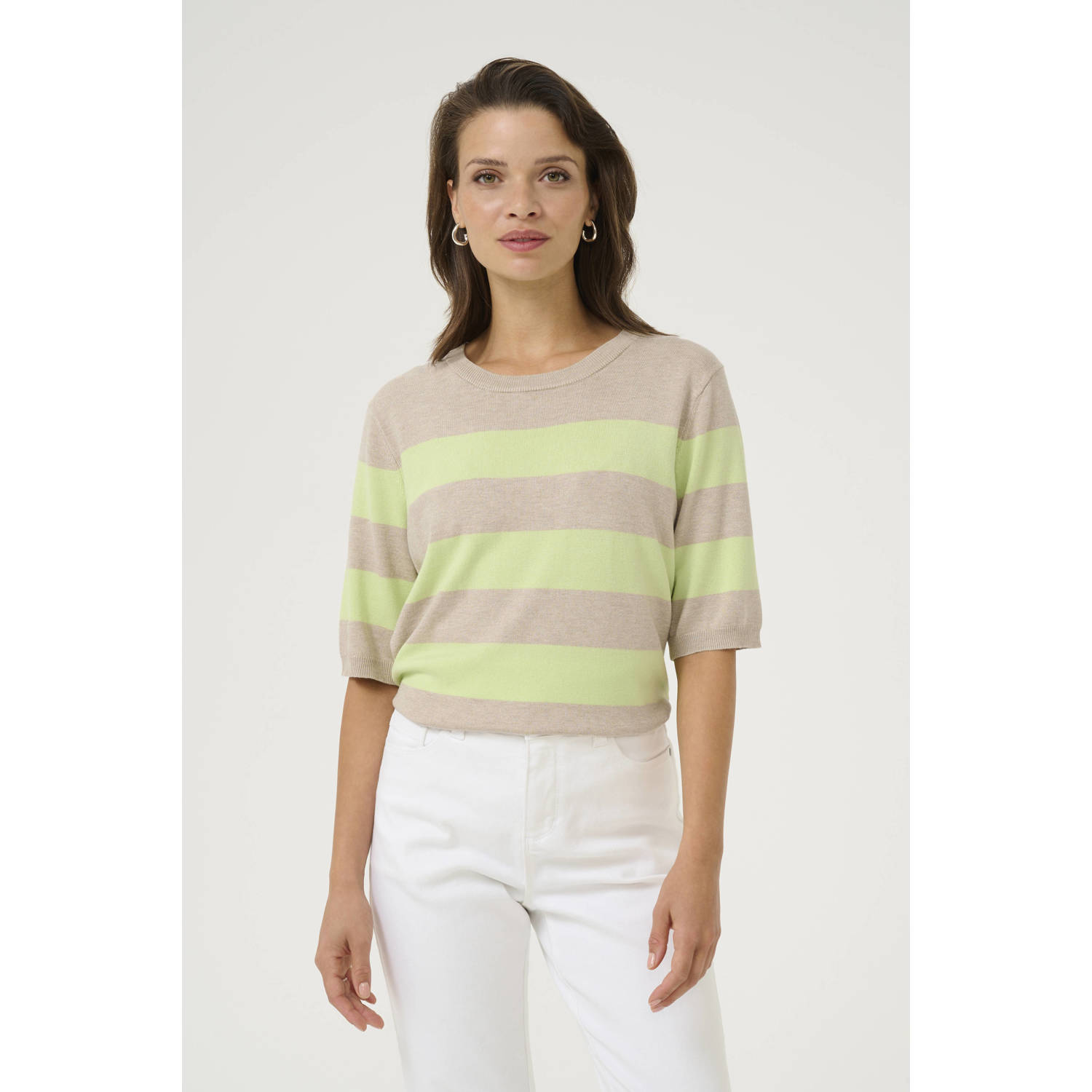 Kaffe Gebreide pullover met 1 2-mouwen model 'Mala'
