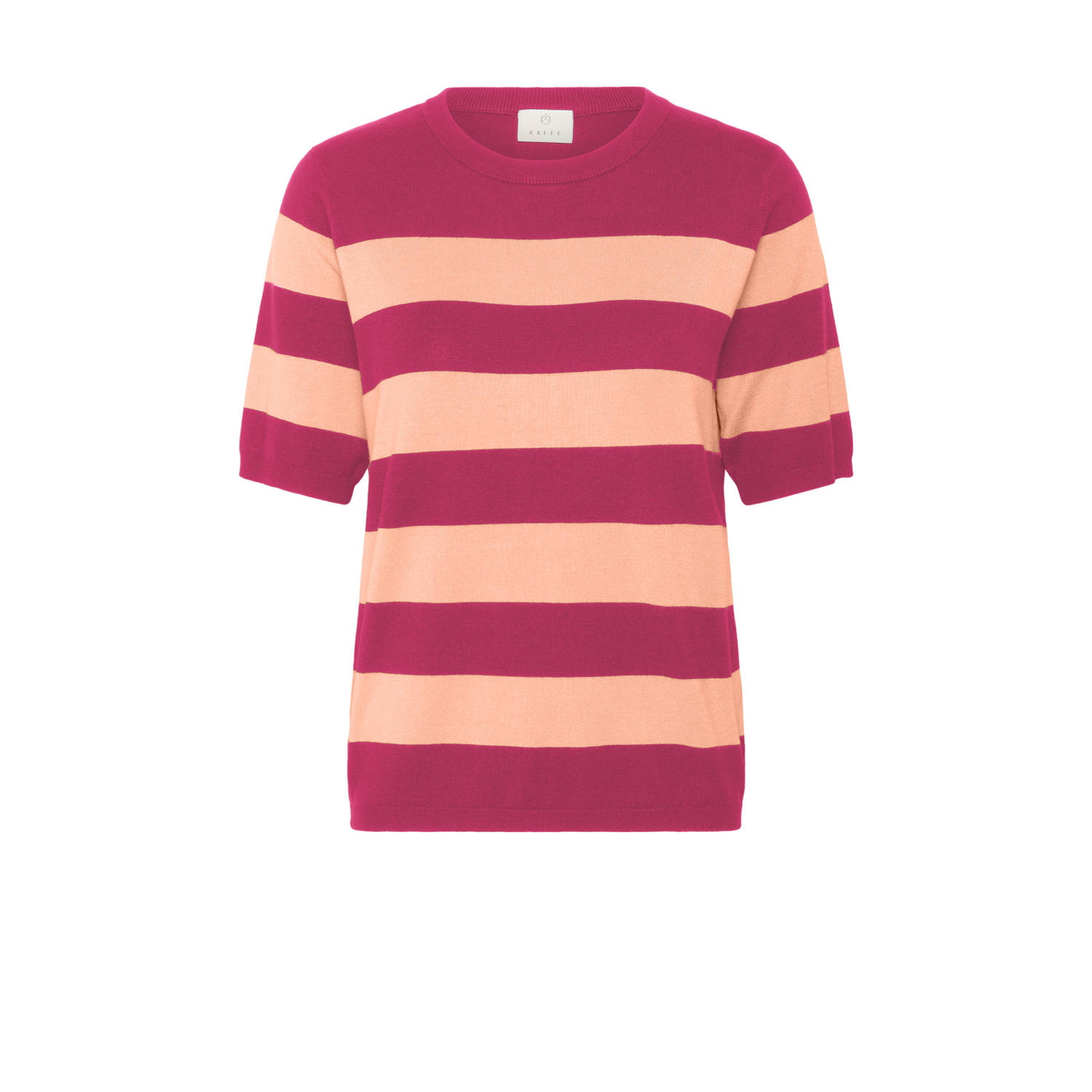 Kaffe top fuchsia fijn gebreid