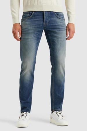 CARIOR tapered jeans blauw