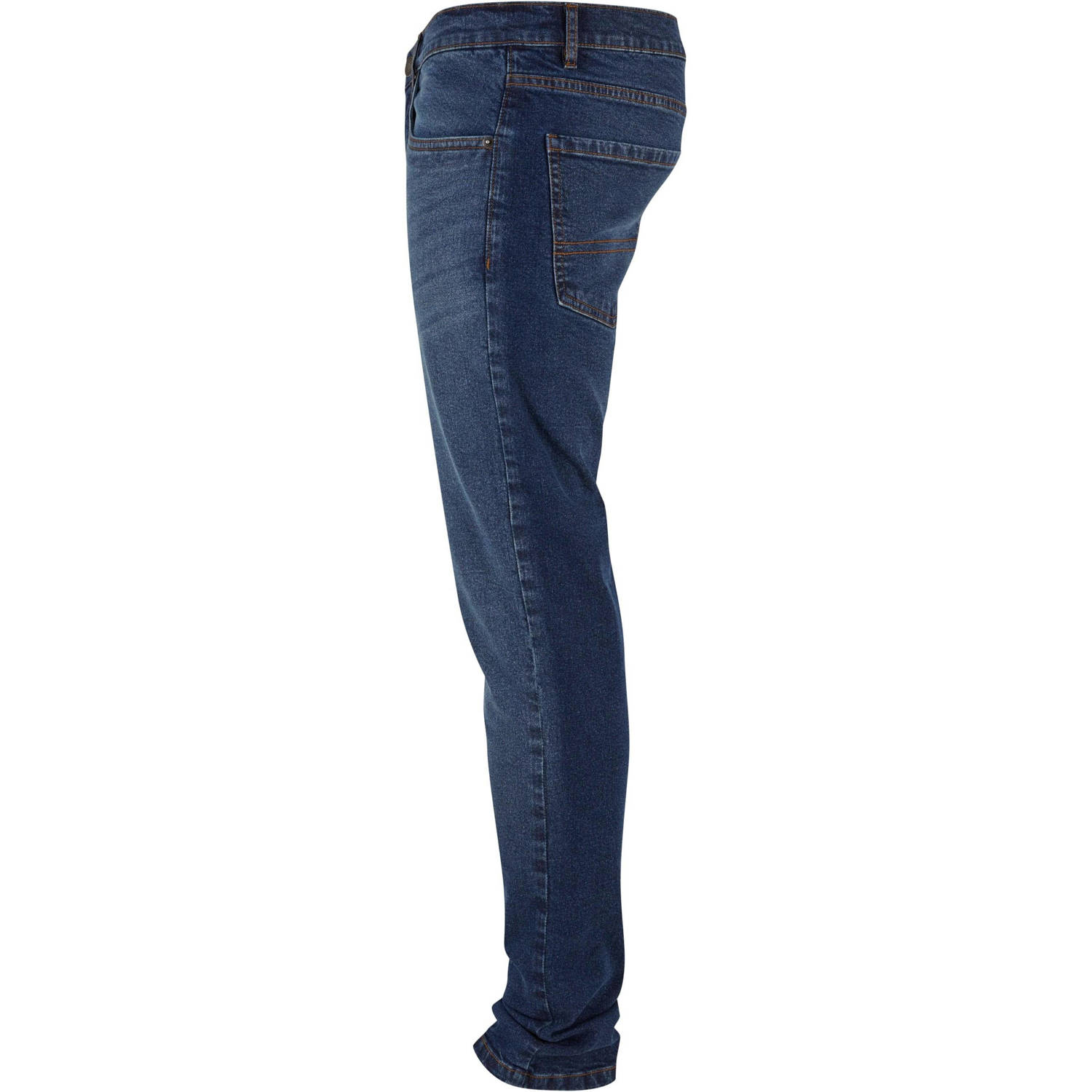Urban Classics tapered slim fit jeans blauw