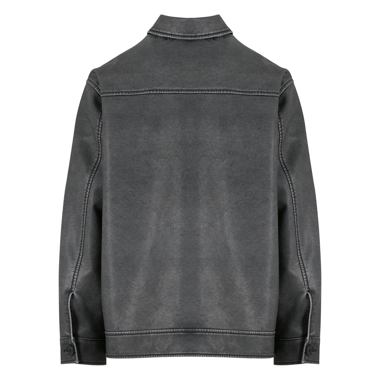 Urban Classics imitatieleren jas zwart