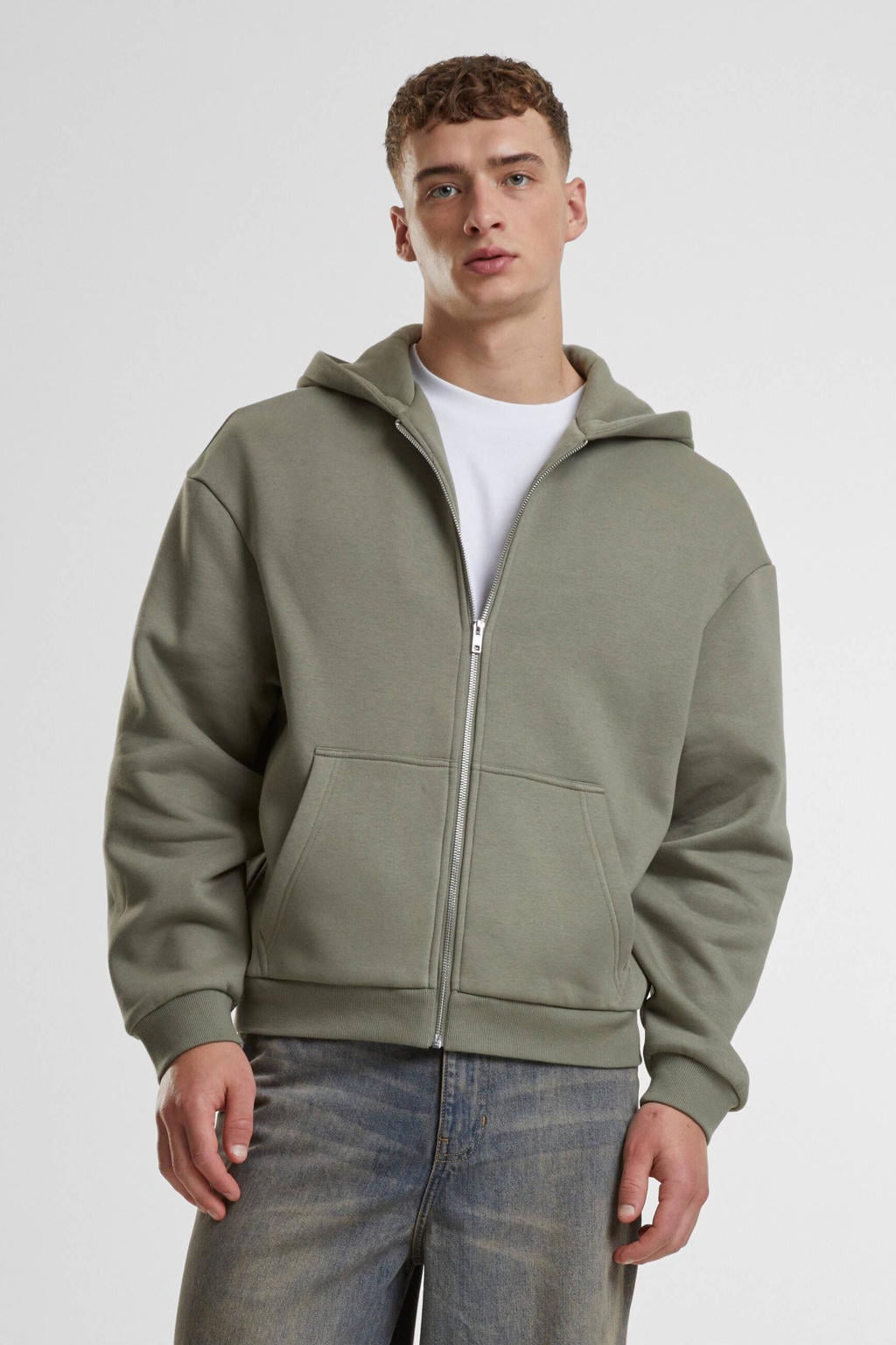Urban Classics sweatvest lichtkaki