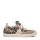 Floris van Bommel suède sneakers met panterprint taupe