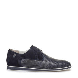  Presli 02.47 leren veterschoenen donkerblauw
