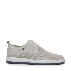  De Dijker 03.04 suède veterschoenen lichtgrijs