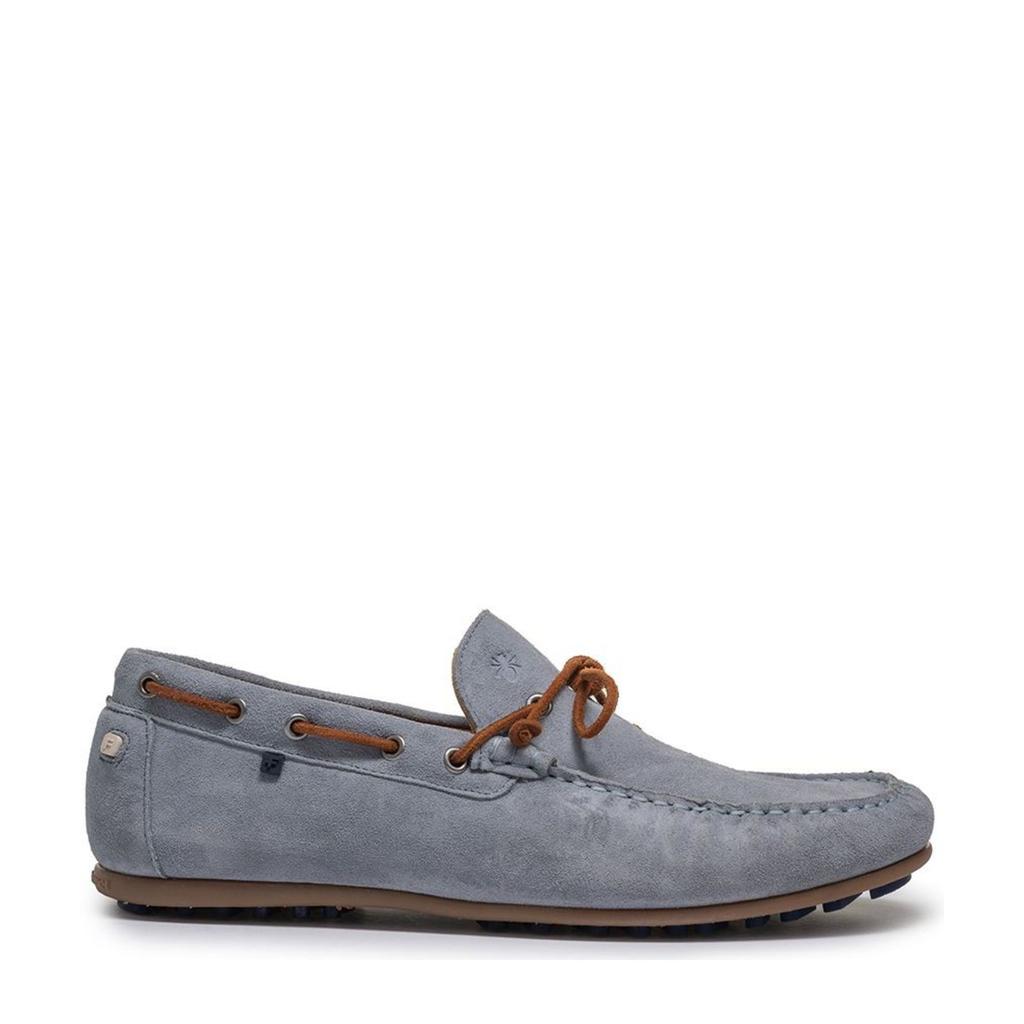 Lichtblauwe heren Floris van Bommel De Drijver 01.06 suède mocassins
