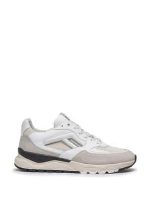 suède sneakers wit