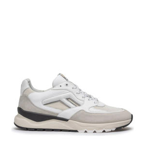 suède sneakers wit